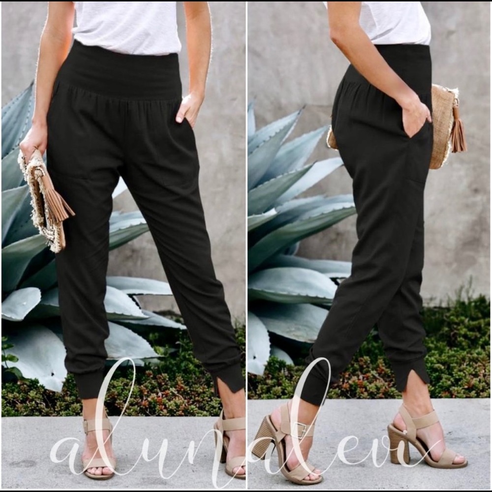 city joggers pants dress up or down Black M, L, …